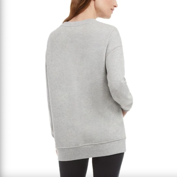 Danskin Women's Oversized Crew Neck Pullover Sweatshirt Kangaroo Pocket Small - Picture 3 of 4